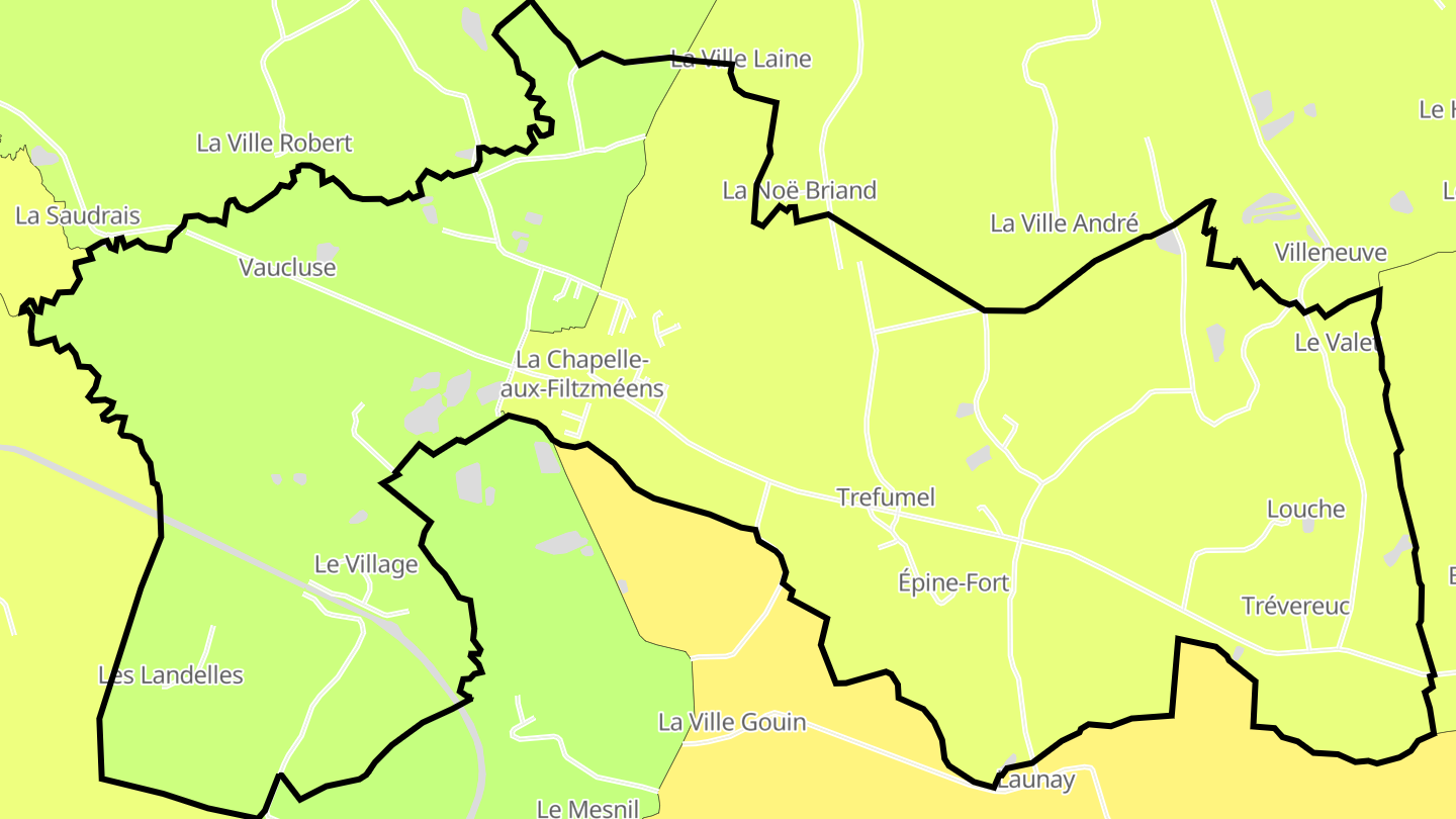 Carte des prix de l'immobilier La Chapelle-aux-Filtzméens