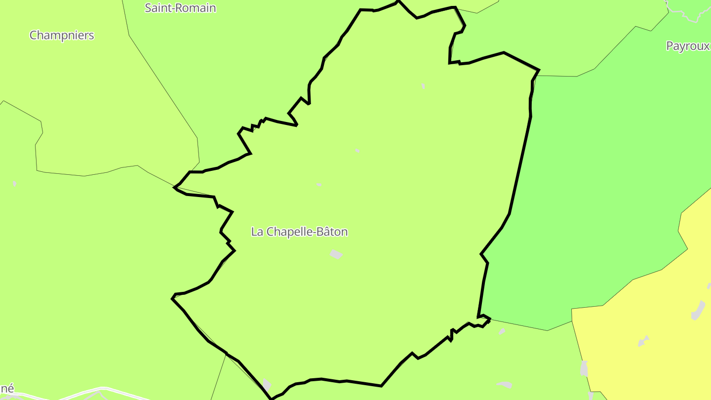 Carte des prix de l'immobilier La Chapelle-Bâton