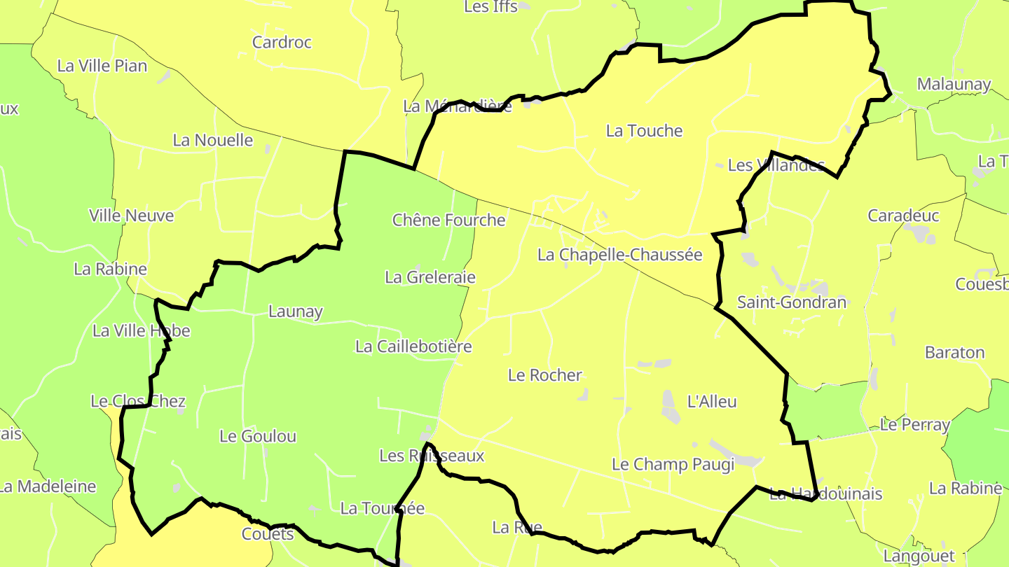 Carte des prix de l'immobilier La Chapelle-Chaussée