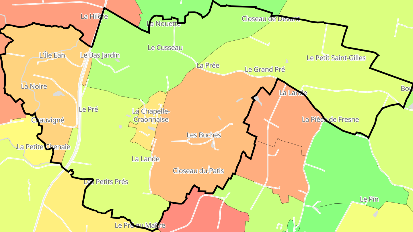 Carte des prix de l'immobilier La Chapelle-Craonnaise
