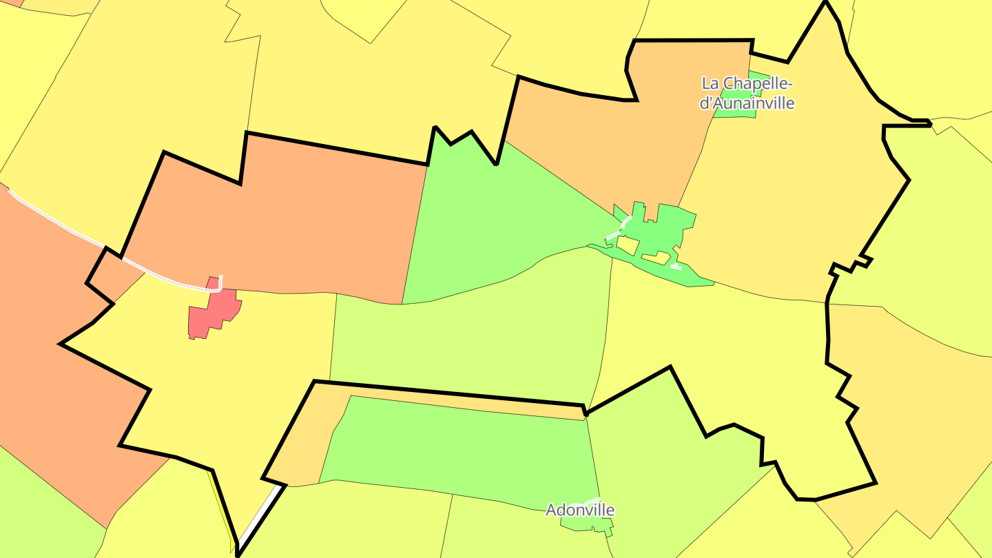 Carte des prix de l'immobilier La Chapelle-d'Aunainville