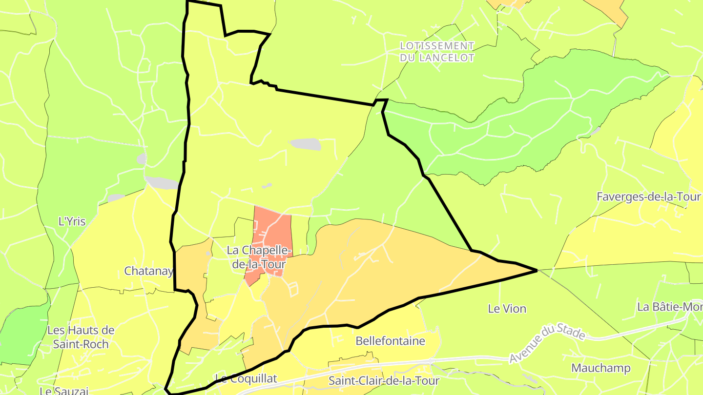 Carte des prix de l'immobilier La Chapelle-de-la-Tour