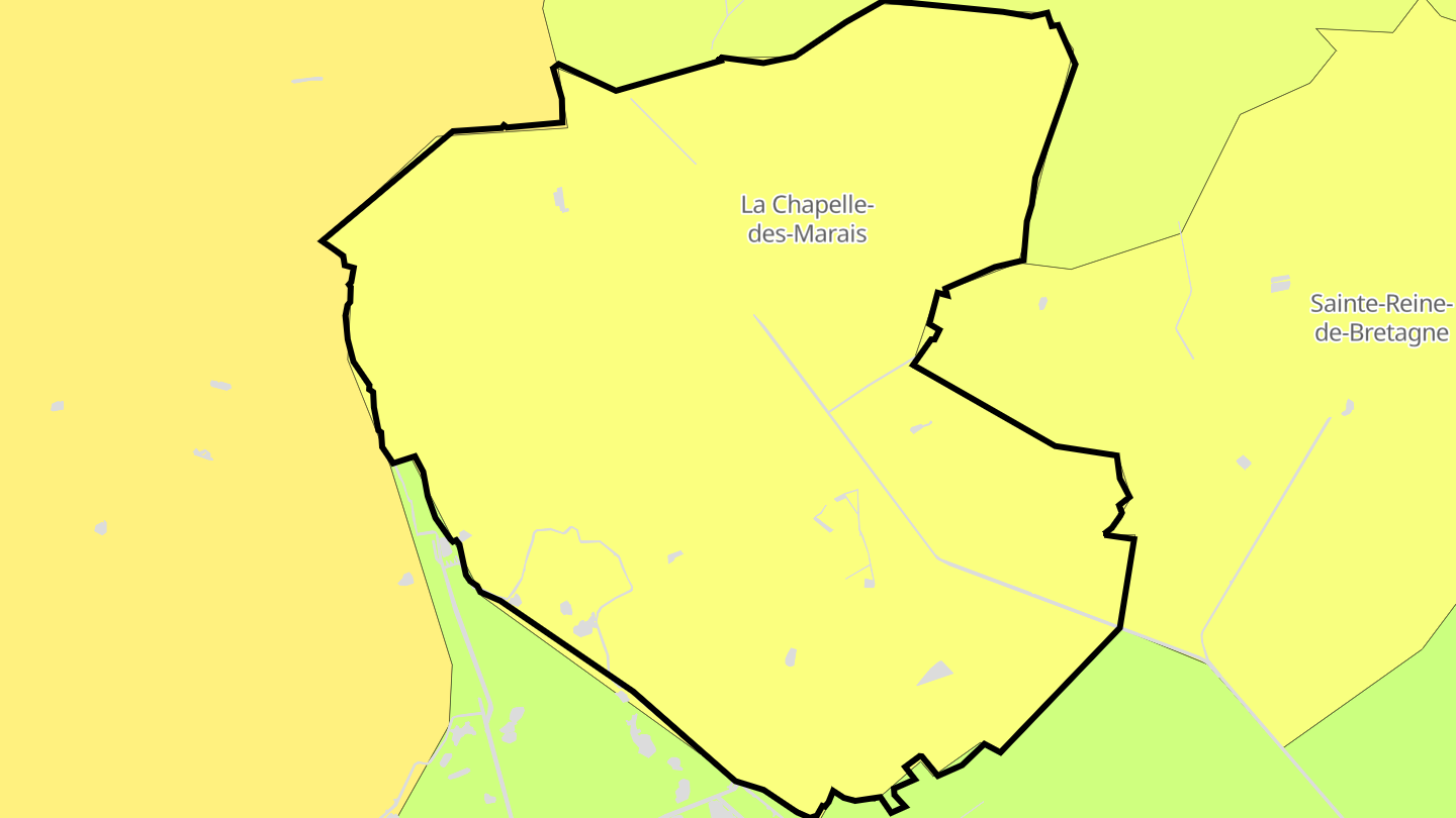 Carte des prix de l'immobilier La Chapelle-des-Marais