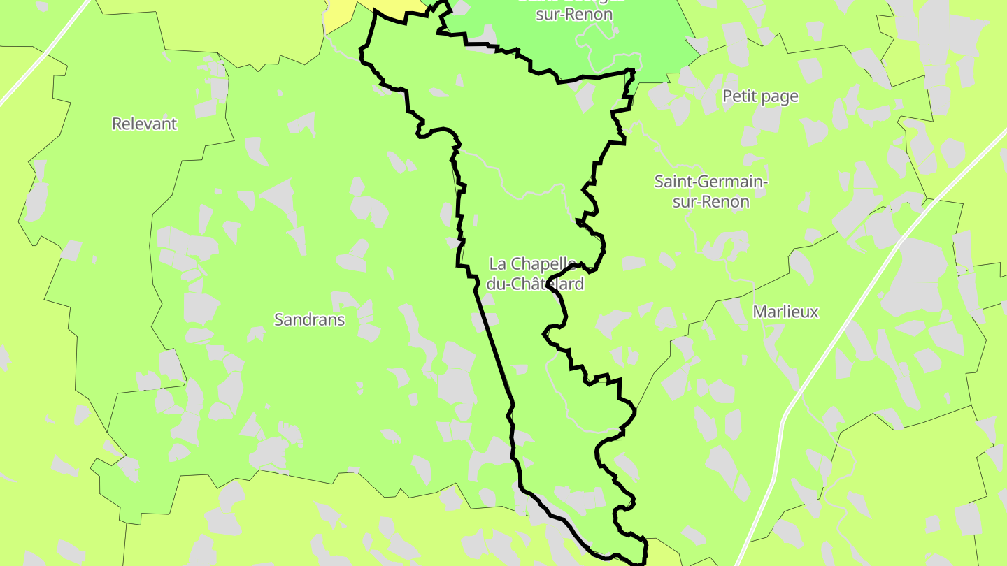 Carte des prix de l'immobilier La Chapelle-du-Châtelard