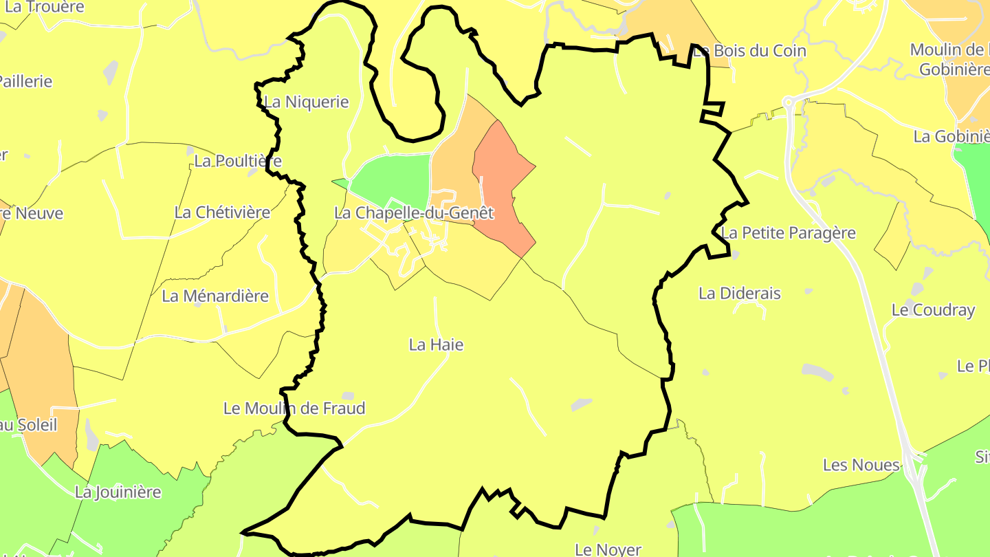 Carte des prix de l'immobilier La Chapelle-du-Genêt