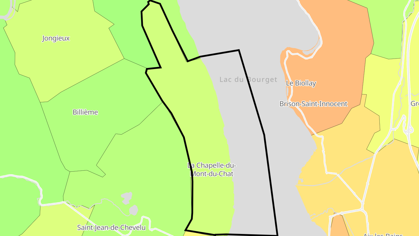 Carte des prix de l'immobilier La Chapelle-du-Mont-du-Chat