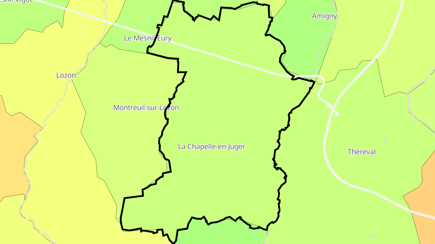 Carte des prix de l'immobilier La Chapelle-en-Juger