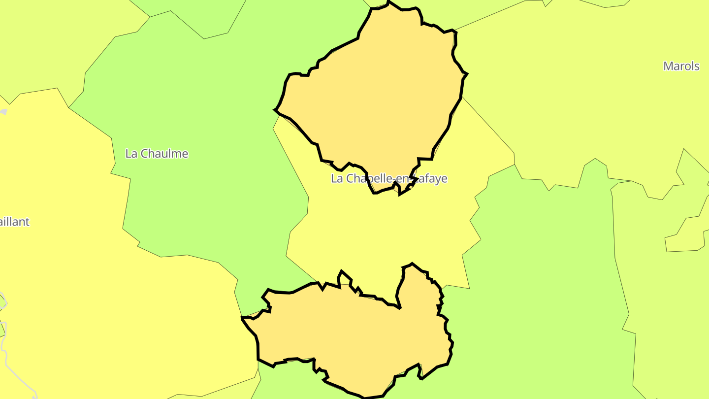 Carte des prix de l'immobilier La Chapelle-en-Lafaye