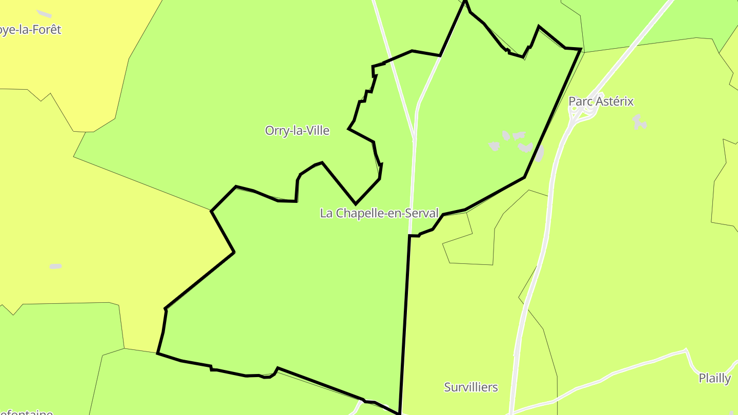 Carte des prix de l'immobilier La Chapelle-en-Serval