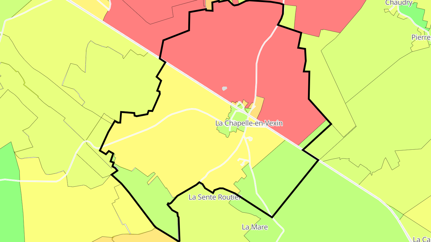 Carte des prix de l'immobilier La Chapelle-en-Vexin