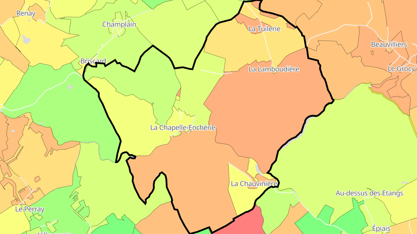 Carte des prix de l'immobilier La Chapelle-Enchérie