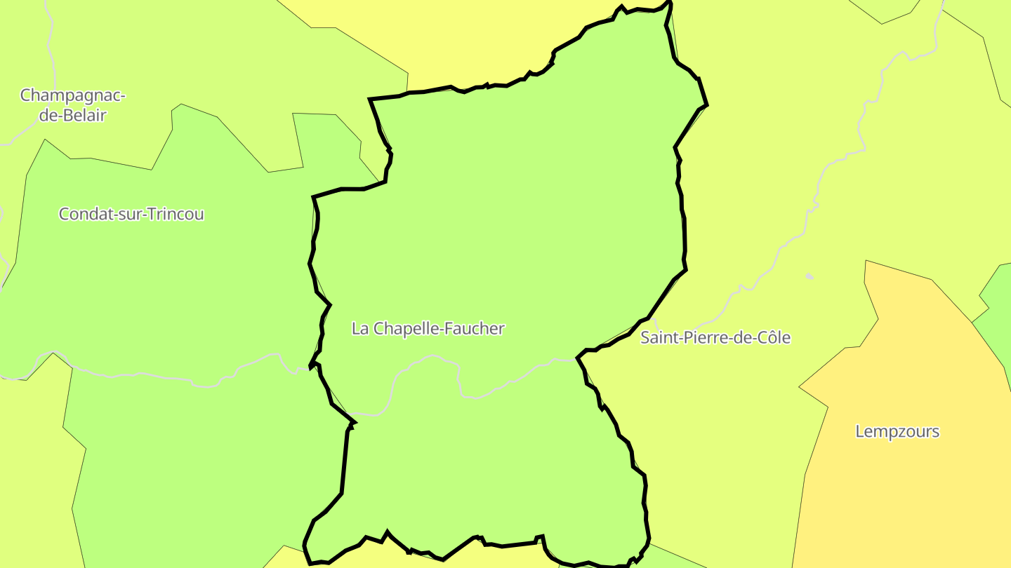 Carte des prix de l'immobilier La Chapelle-Faucher
