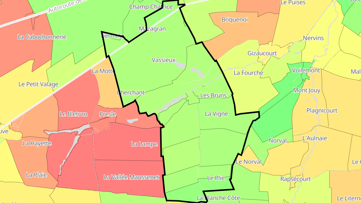 Carte des prix de l'immobilier La Chapelle-Felcourt