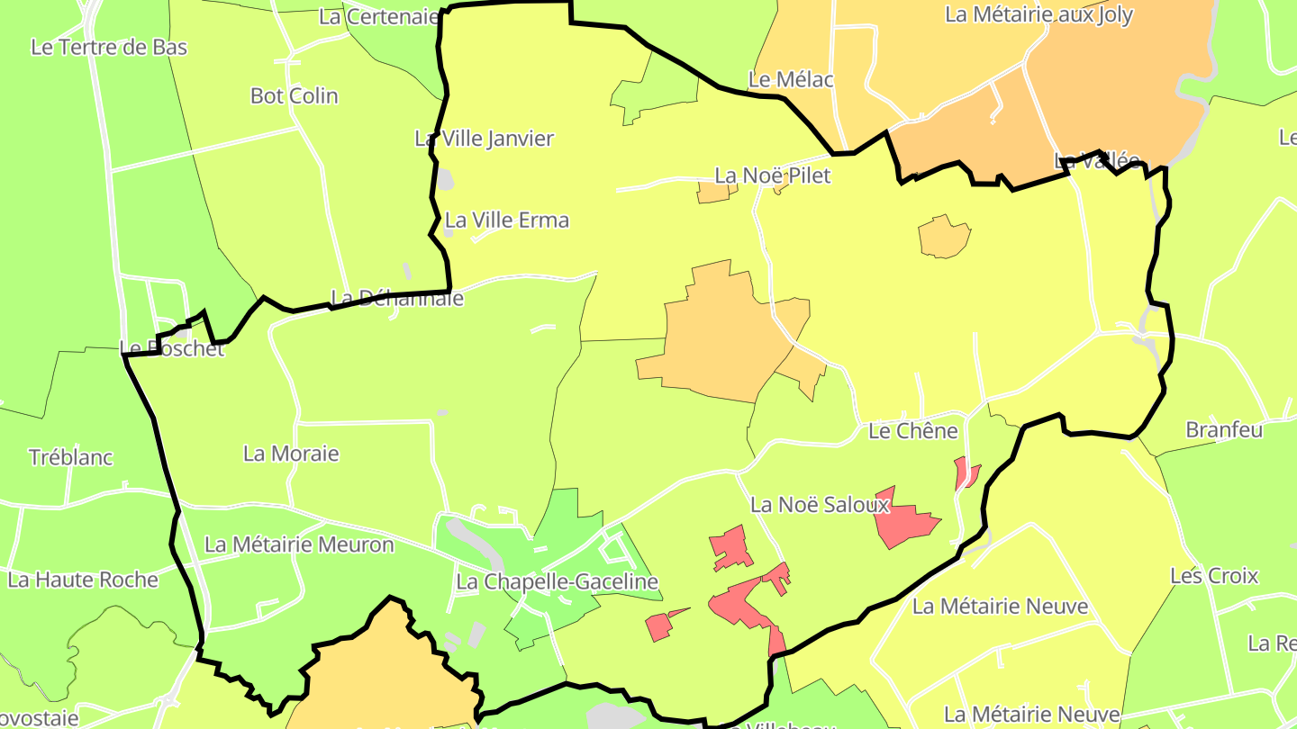Carte des prix de l'immobilier La Chapelle-Gaceline