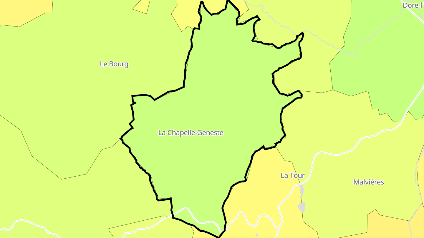 Carte des prix de l'immobilier La Chapelle-Geneste