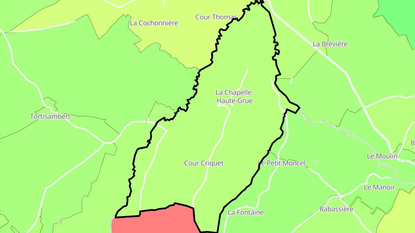 Carte des prix de l'immobilier La Chapelle-Haute-Grue