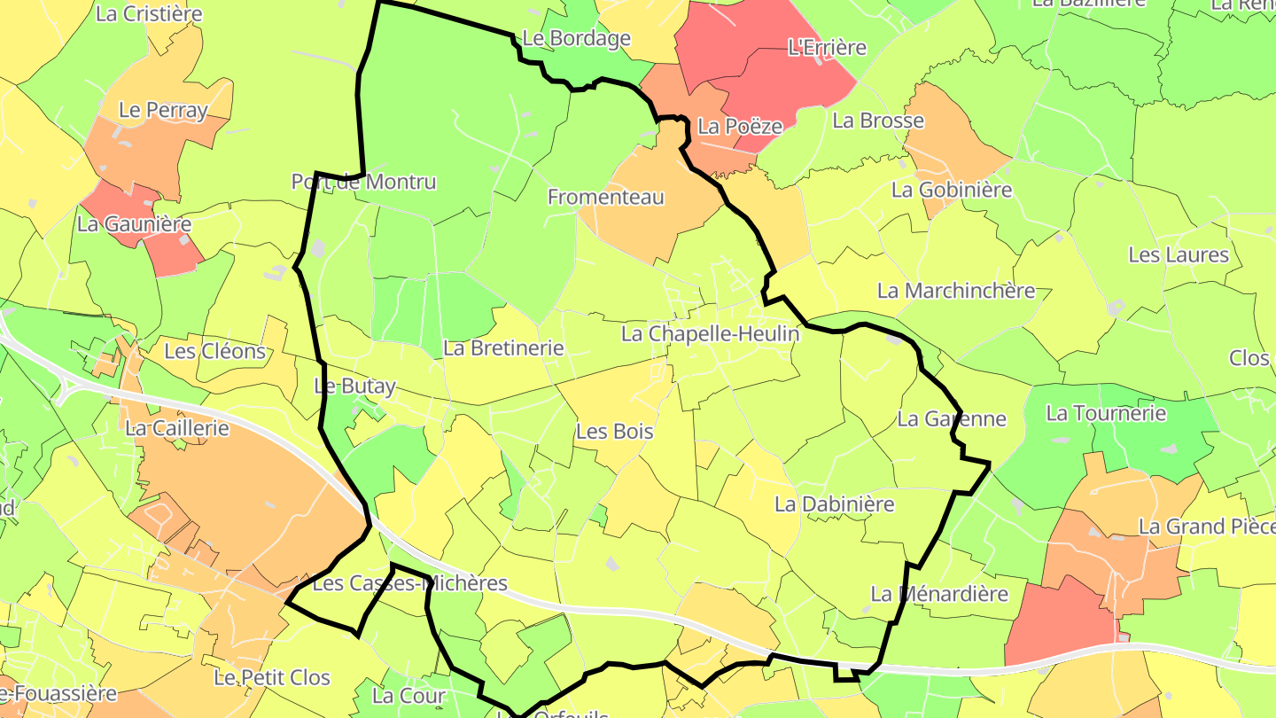 Carte des prix de l'immobilier La Chapelle-Heulin