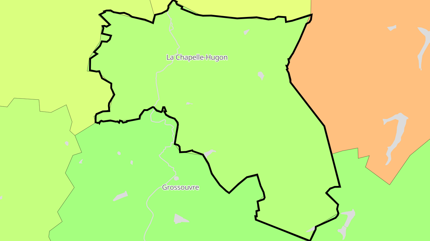 Carte des prix de l'immobilier La Chapelle-Hugon