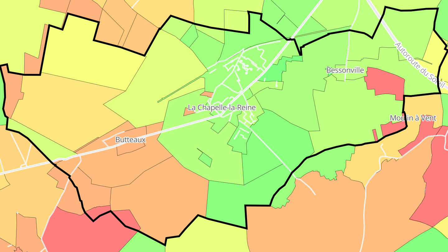 Carte des prix de l'immobilier La Chapelle-la-Reine