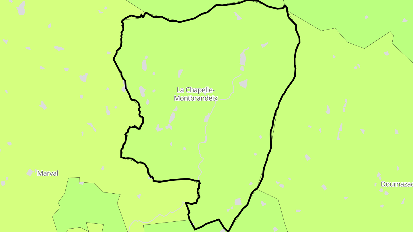 Carte des prix de l'immobilier La Chapelle-Montbrandeix