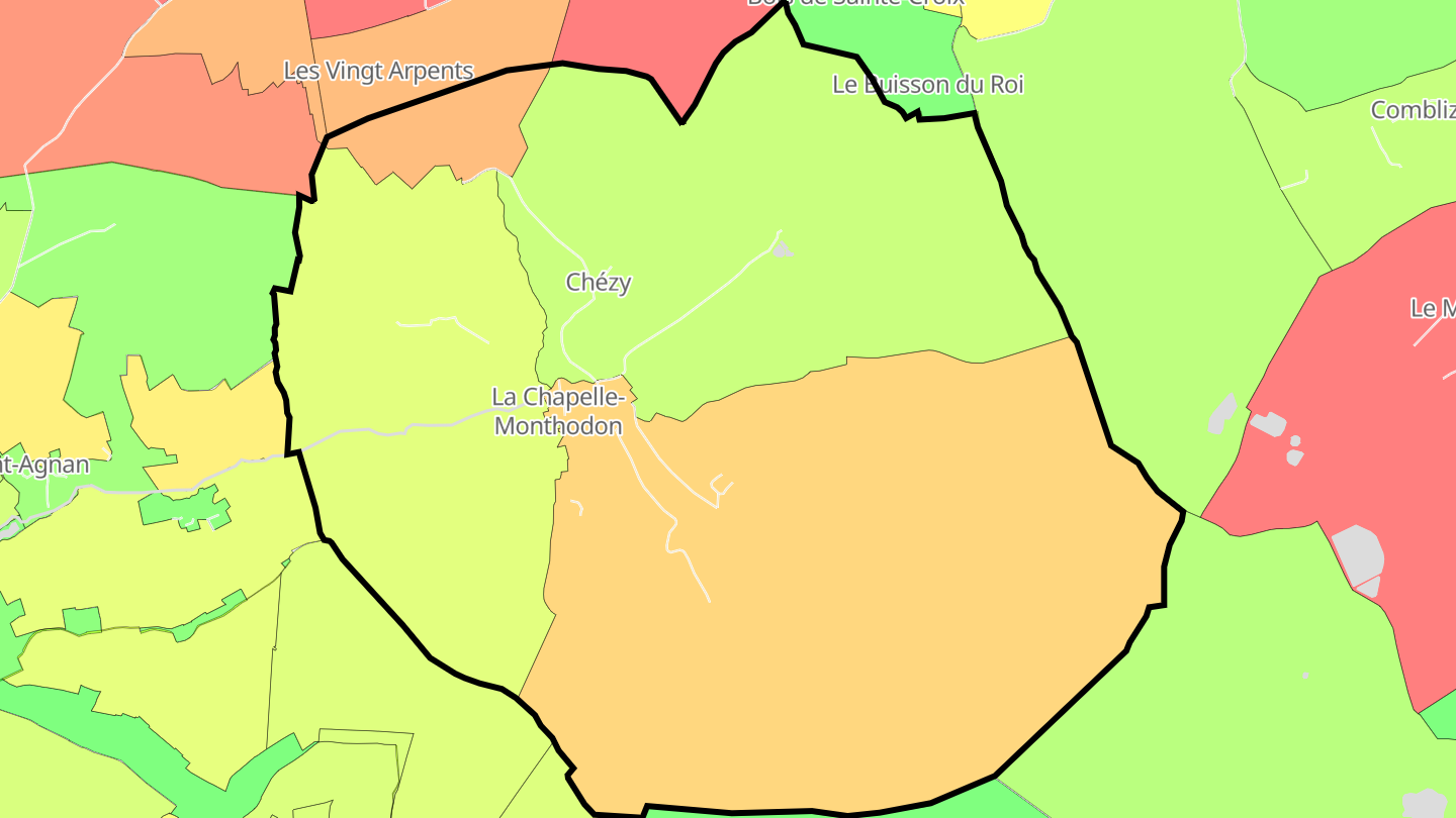 Carte des prix de l'immobilier La Chapelle-Monthodon