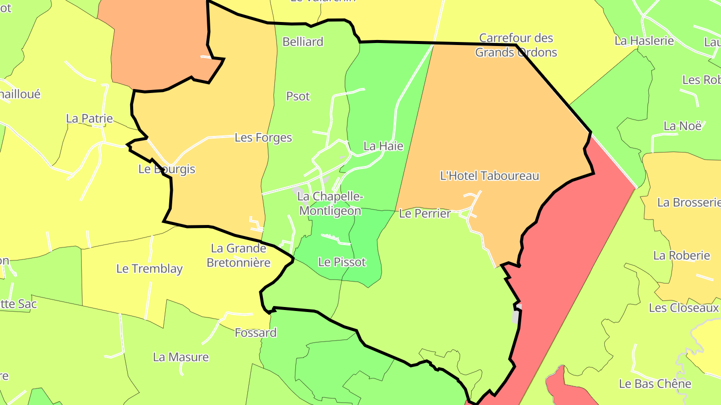 Carte des prix de l'immobilier La Chapelle-Montligeon