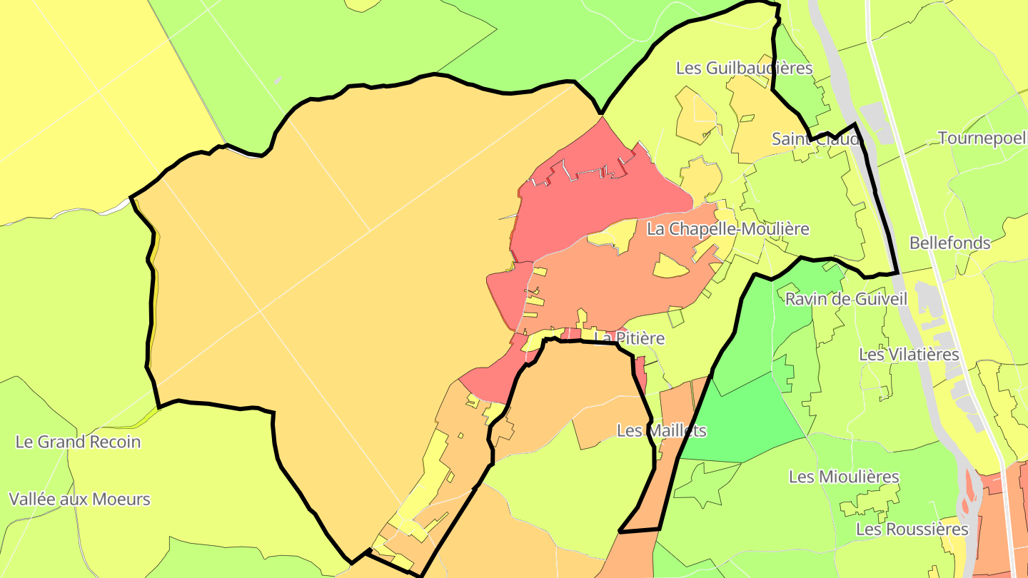 Carte des prix de l'immobilier La Chapelle-Moulière