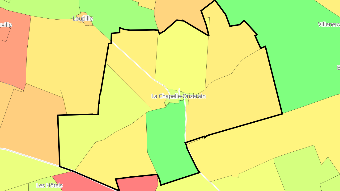 Carte des prix de l'immobilier La Chapelle-Onzerain