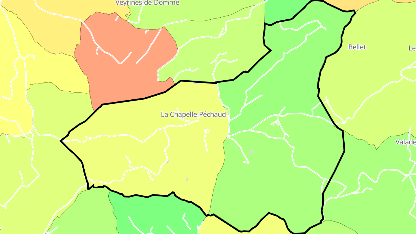 Carte des prix de l'immobilier La Chapelle-Péchaud