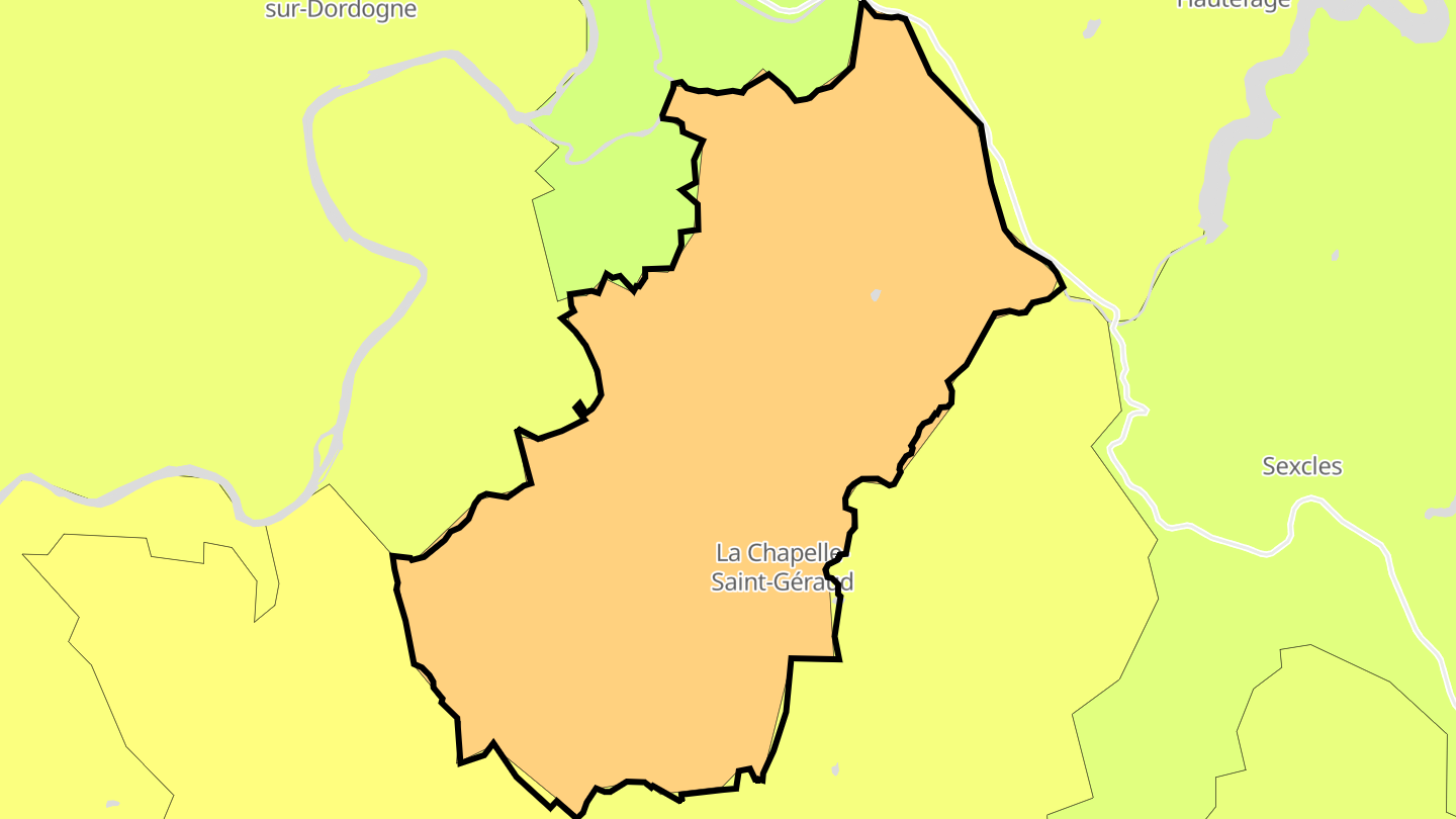 Carte des prix de l'immobilier La Chapelle-Saint-Géraud