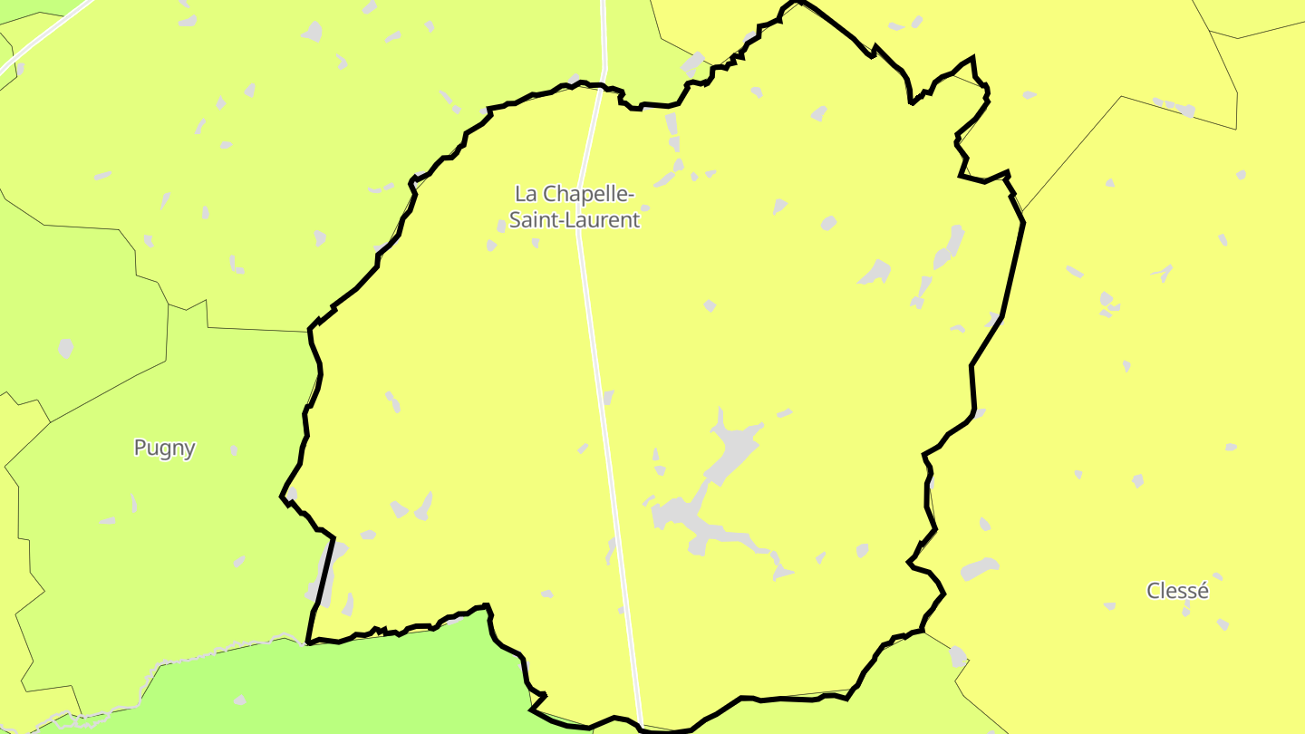 Carte des prix de l'immobilier La Chapelle-Saint-Laurent