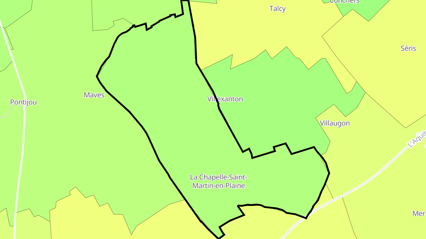 Carte des prix de l'immobilier La Chapelle-Saint-Martin-en-Plaine