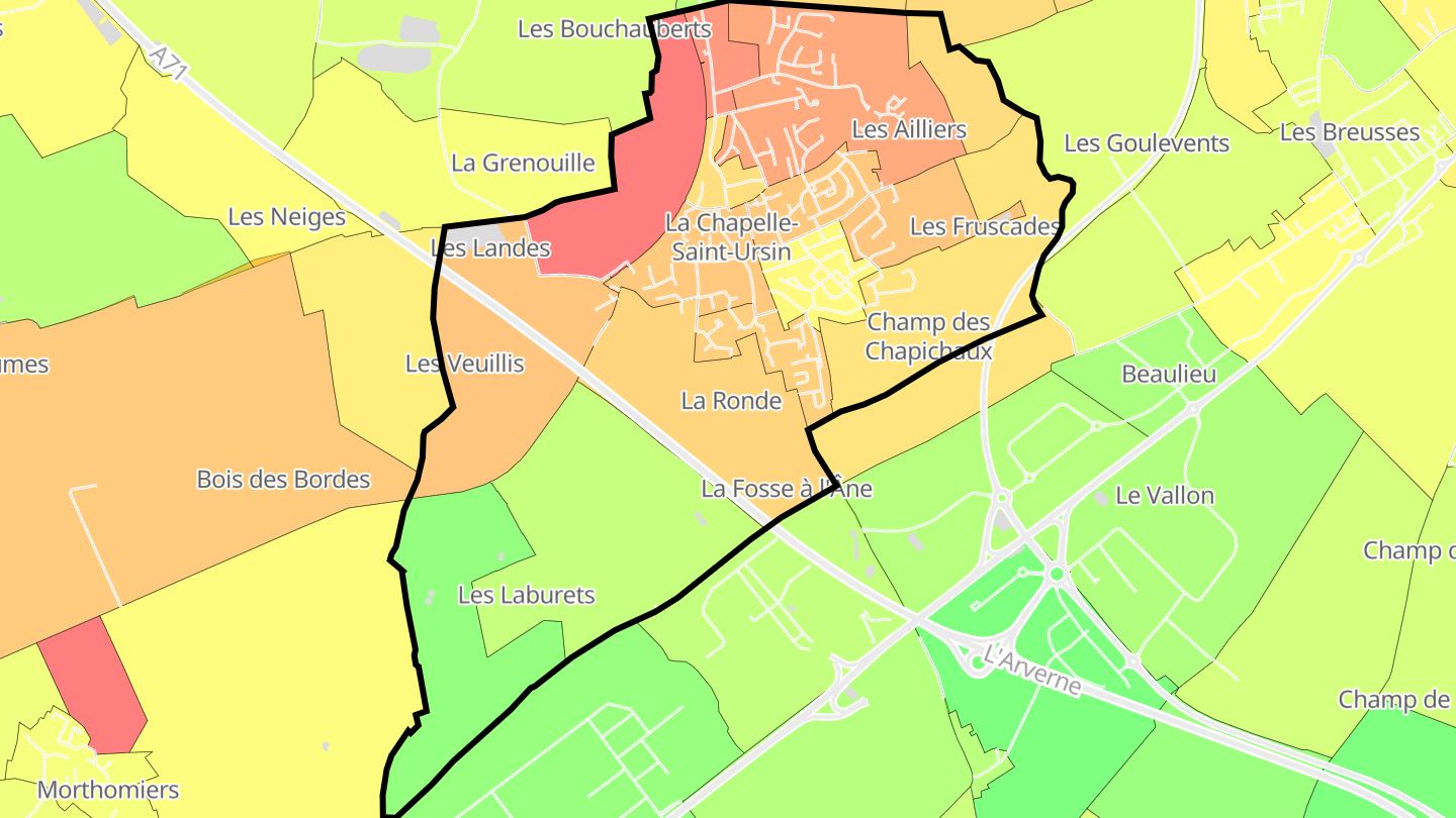 Carte des prix de l'immobilier La Chapelle-Saint-Ursin