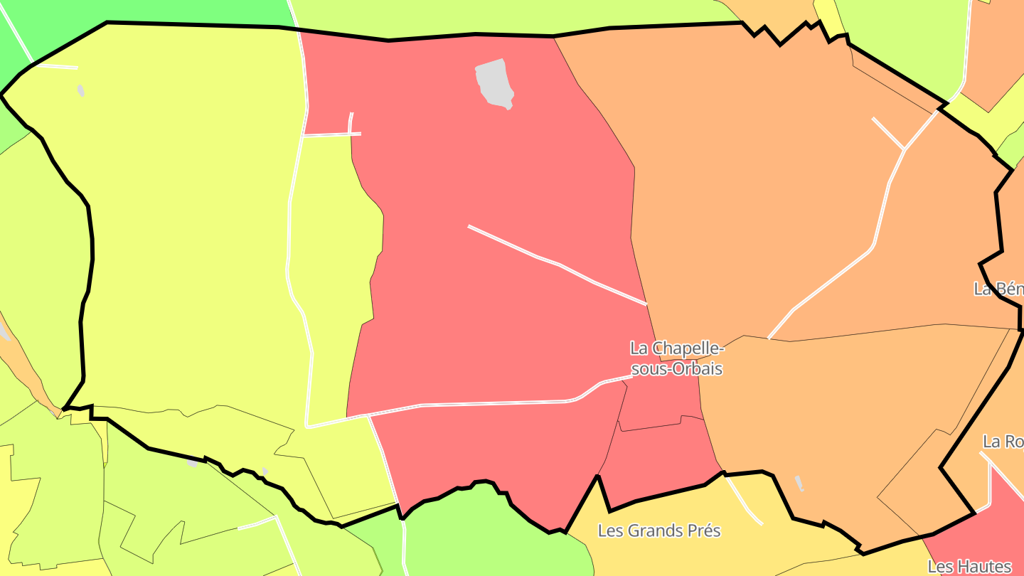 Carte des prix de l'immobilier La Chapelle-sous-Orbais