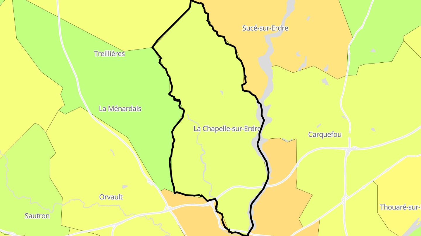 Carte des prix de l'immobilier La Chapelle-sur-Erdre