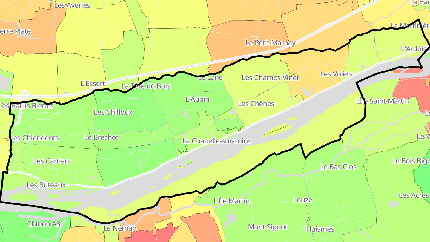 Carte des prix de l'immobilier La Chapelle-sur-Loire