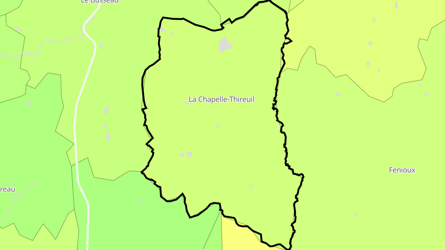 Carte des prix de l'immobilier La Chapelle-Thireuil