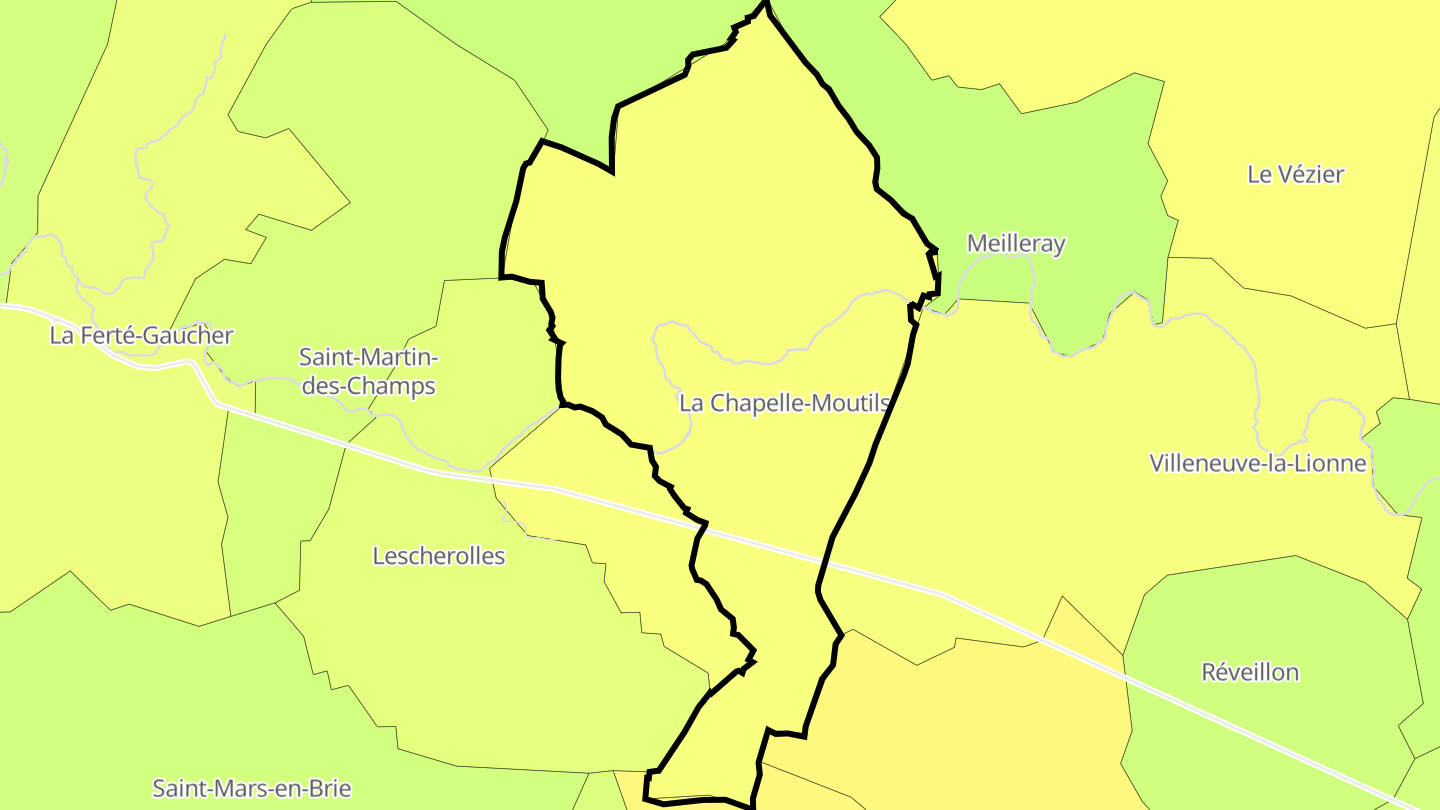 Carte des prix de l'immobilier La Chapelle-Véronge