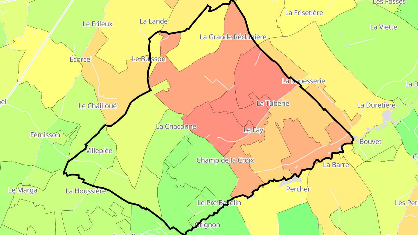Carte des prix de l'immobilier La Chapelle-Viel