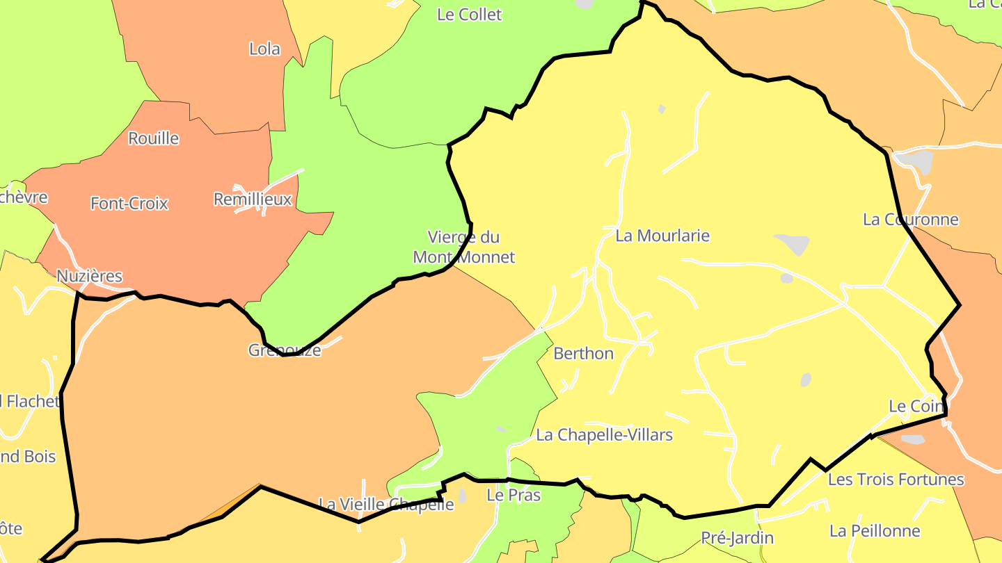 Carte des prix de l'immobilier La Chapelle-Villars