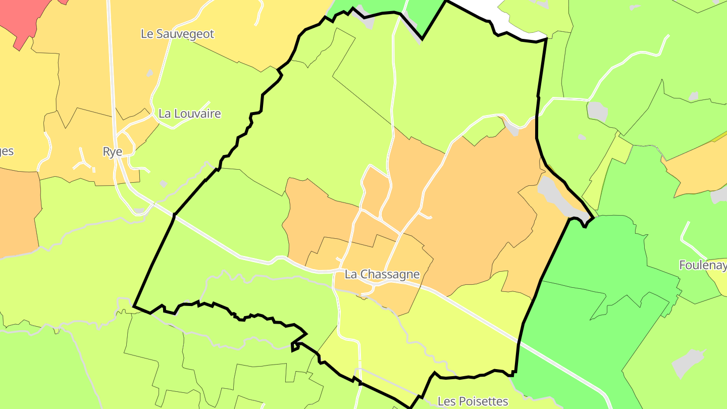 Carte des prix de l'immobilier La Chassagne