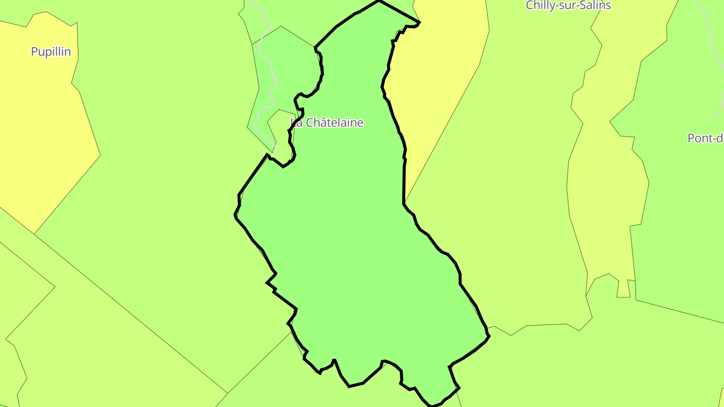 Carte des prix de l'immobilier La Châtelaine