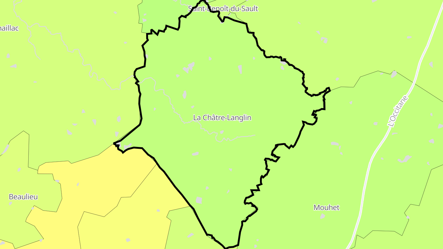 Carte des prix de l'immobilier La Châtre-Langlin