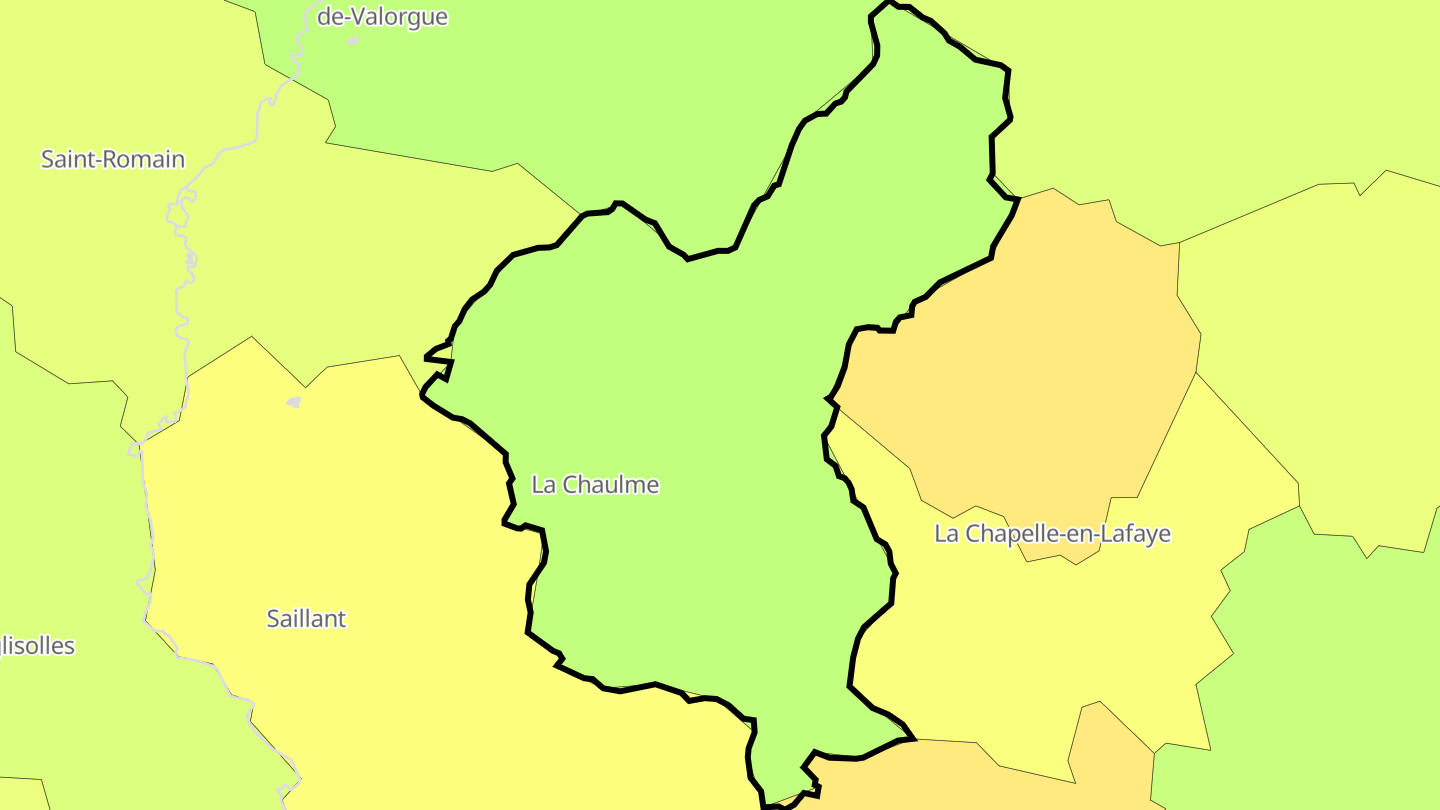 Carte des prix de l'immobilier La Chaulme
