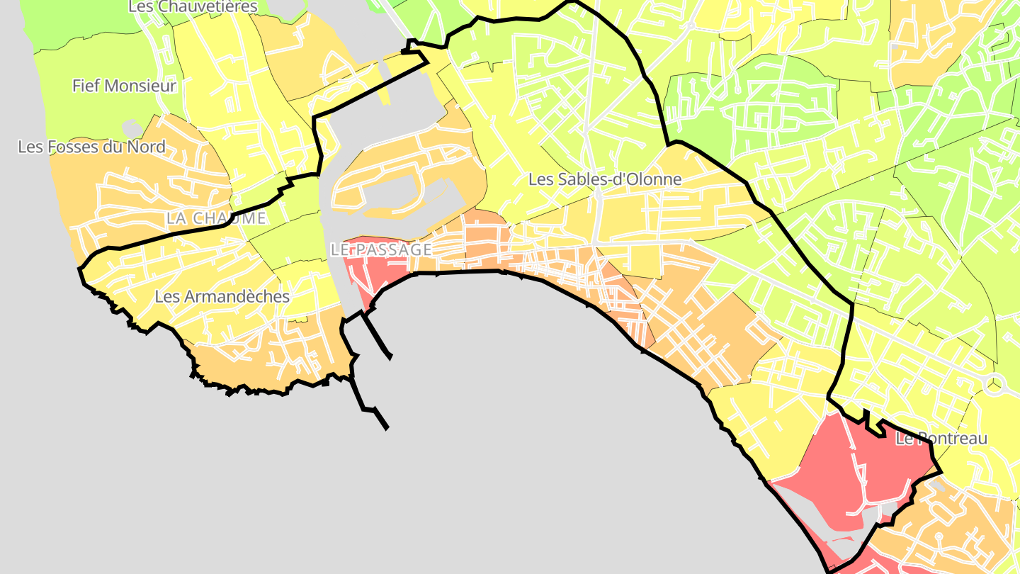 Carte des prix de l'immobilier La Chaume Sud