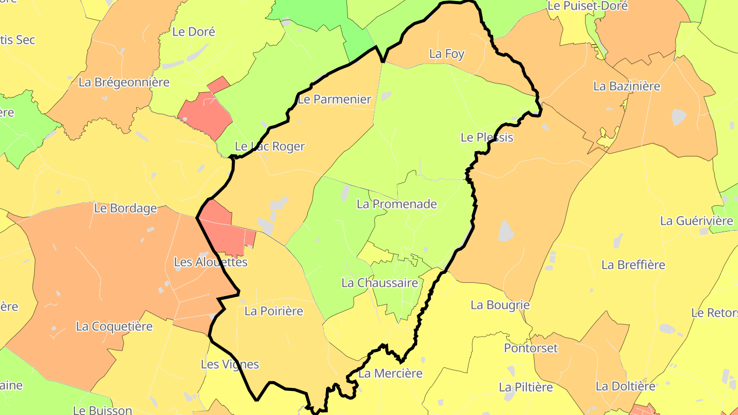 Carte des prix de l'immobilier La Chaussaire