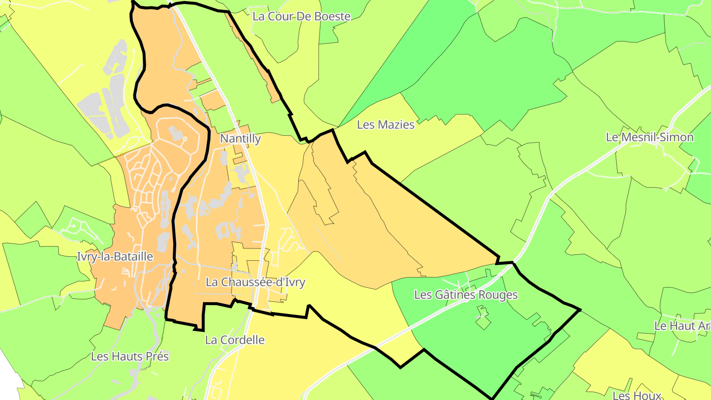 Carte des prix de l'immobilier La Chaussée-d'Ivry