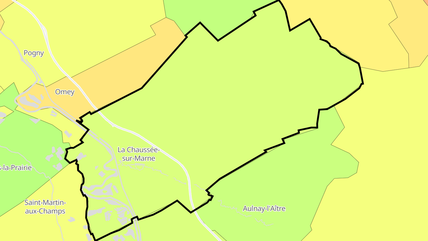 Carte des prix de l'immobilier La Chaussée-sur-Marne