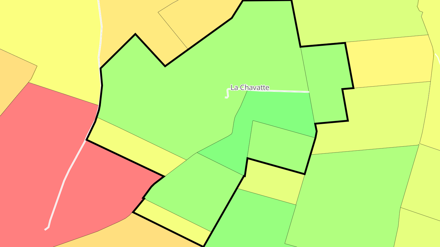 Carte des prix de l'immobilier La Chavatte