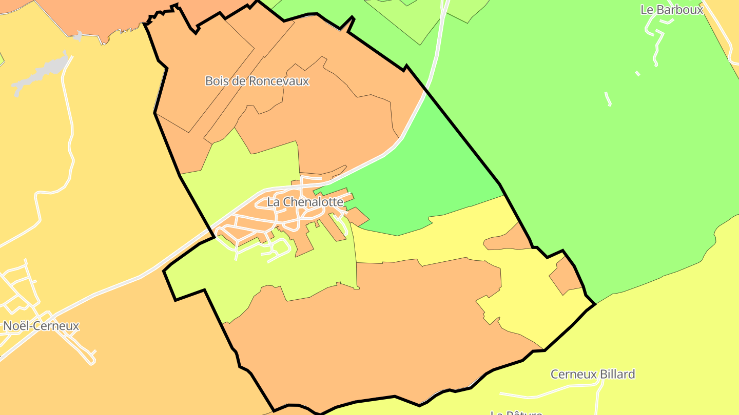 Carte des prix de l'immobilier La Chenalotte